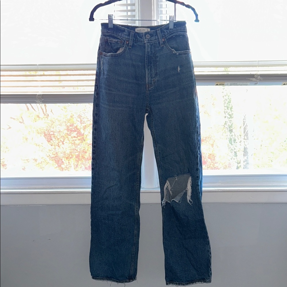 Abercrombie & Fitch Distressed Blue Jeans